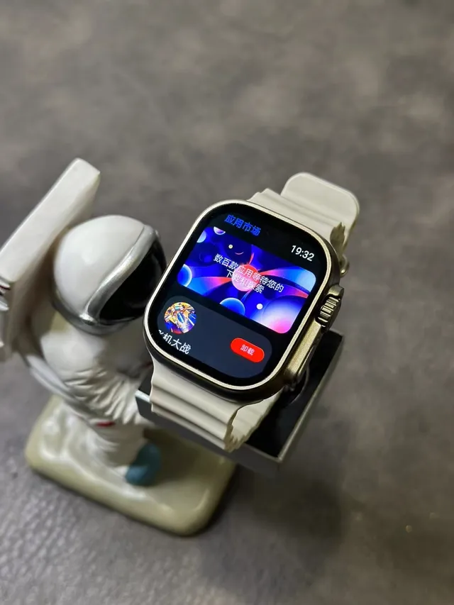 Apple Ultra 2 Gray Silver Rugged Titanium Case Flat Sapphire Crystal Sports Watch 20