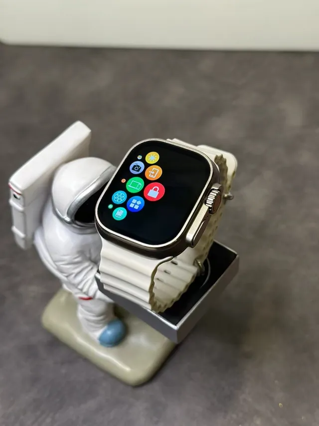 Apple Ultra 2 Gray Silver Rugged Titanium Case Flat Sapphire Crystal Sports Watch 21