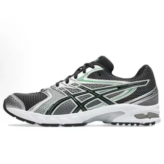 ASICS Black Green Mesh Upper Synthetic Overlays Running Shoes