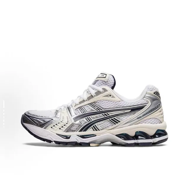 ASICS Gel-Kayano 14 أحذية جري بيضاء سوداء فضية 2
