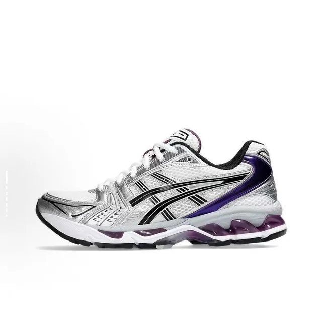 ASICS Gel-Kayano 14 أحذية جري بيضاء سوداء فضية 3