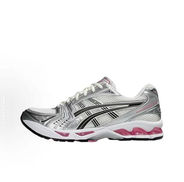 ASICS Gel-Kayano 14 أحذية جري بيضاء سوداء فضية 8