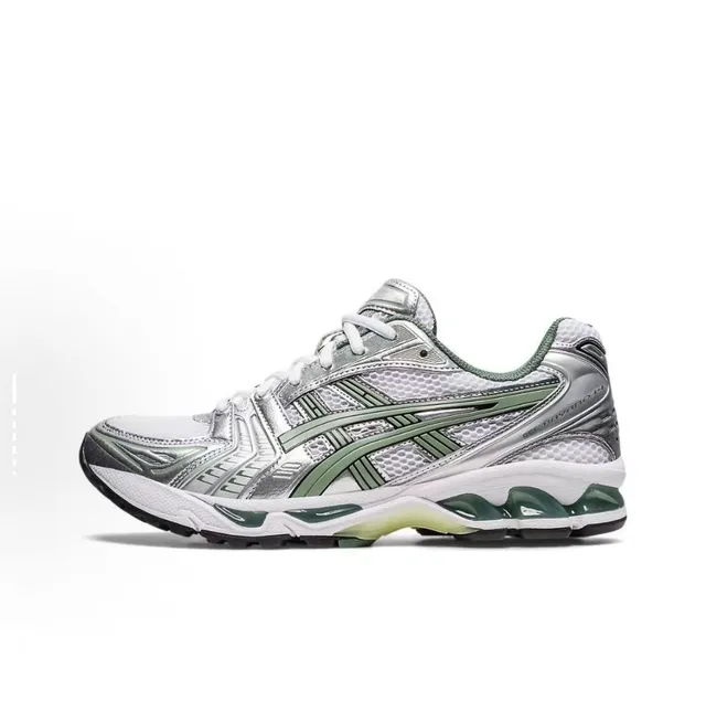 ASICS Gel-Kayano 14 أحذية جري بيضاء سوداء فضية 11