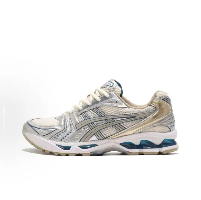 ASICS Gel-Kayano 14 أحذية جري بيضاء سوداء فضية 16