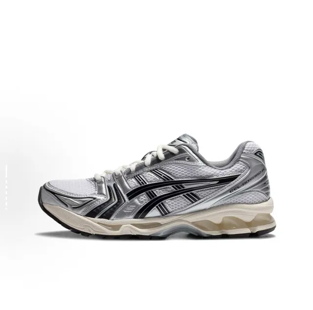 ASICS Gel-Kayano 14 أحذية جري بيضاء سوداء فضية 24