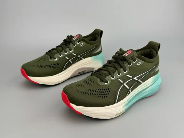 ASICS Gel-Kayano 31 Verde Militar Ciano Tênis para correr 6