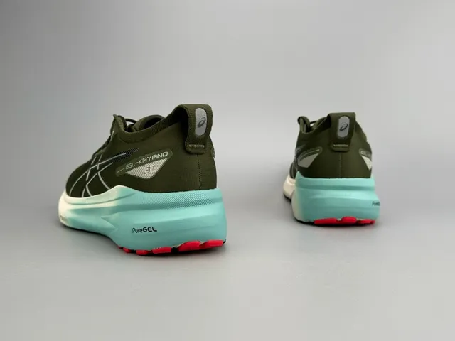 ASICS Gel-Kayano 31 Verde Militar Ciano Tênis para correr 7