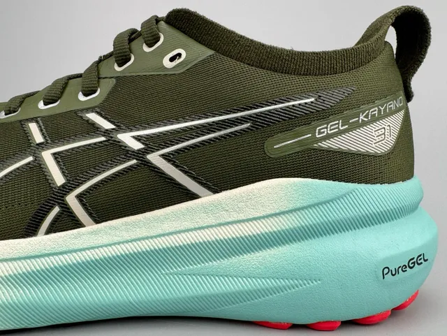 ASICS Gel-Kayano 31 Verde Militar Ciano Tênis para correr 8