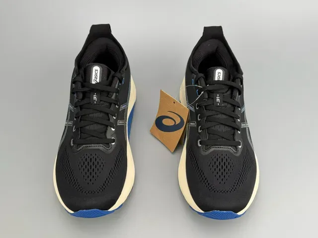 ASICS Gel-Kayano Black Cream Blue Running Shoes 8