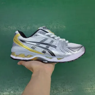 ASICS Gel-Kayano Silver and Gold Running Shoes