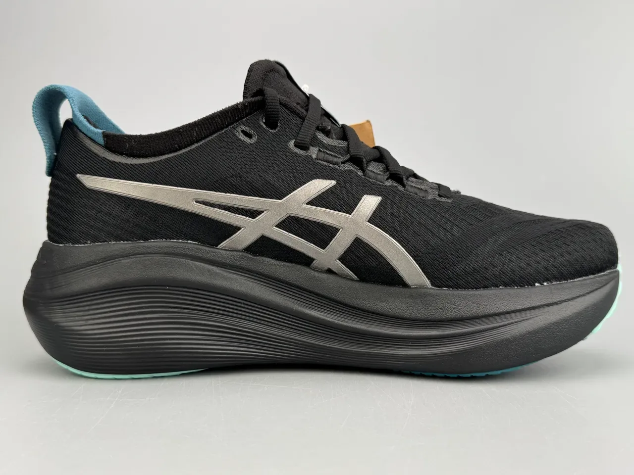 ASICS Gel-Nimbus 27 Black Teal Running Shoes 10