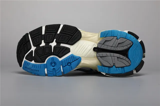 ASICS Blanco Azul Chunky Retro Runner Mesh-and-Synthetic Overlay Zapatillas de Running 6