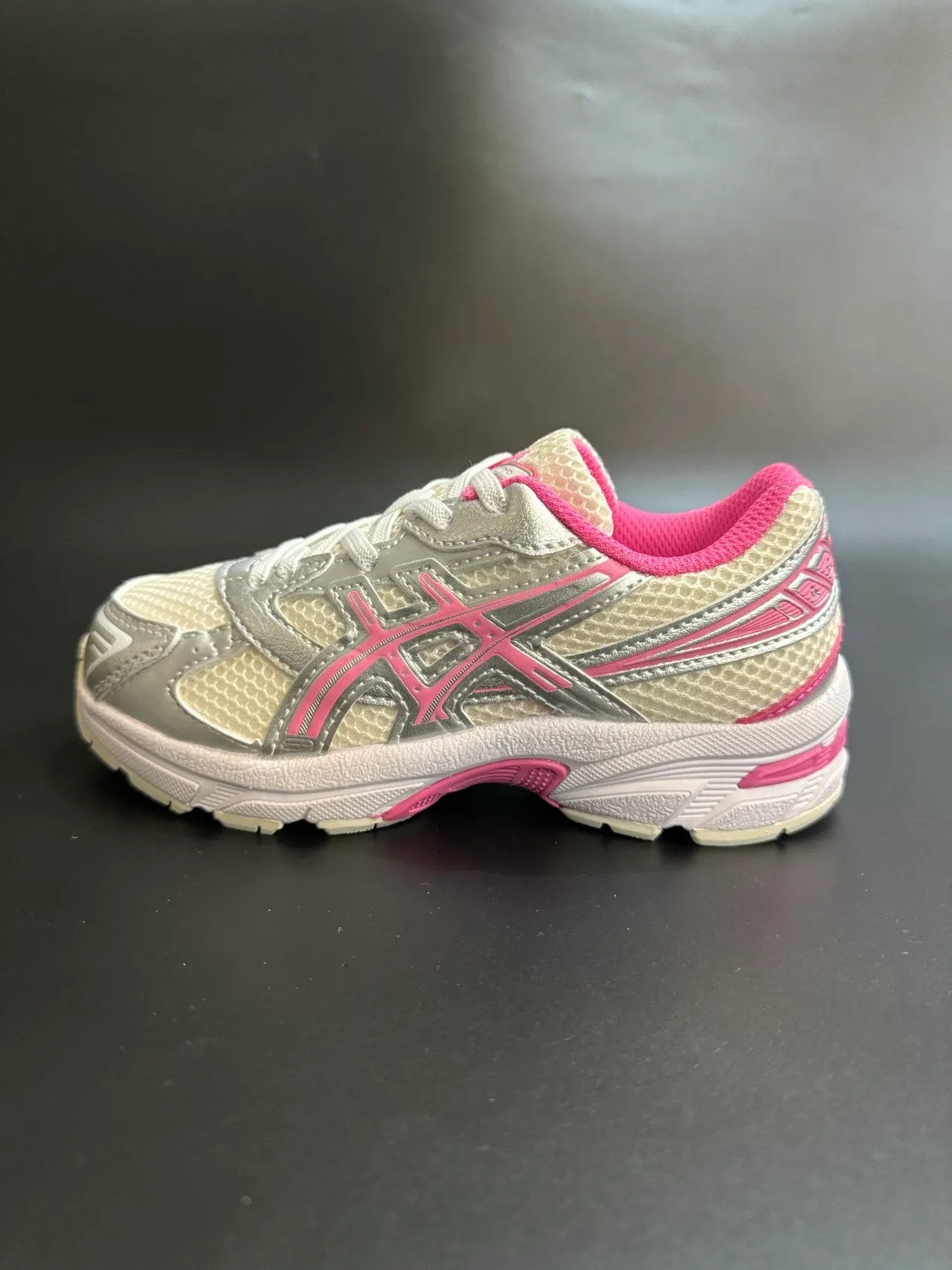 ASICS Branco Azul tênis de corrida low-top de malha e sintético superior 5