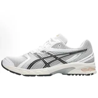 ASICS أبيض رمادي أعلى شبكة مصممة خطوط النمر الأسود أحذية الجري