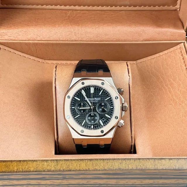 Audemars Piguet Royal Oak Offshore Rose Gold Black Dial Mechanical Watch 3
