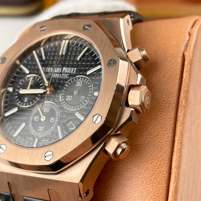 Audemars Piguet Royal Oak Offshore Rose Gold Black Dial Mechanical Watch 6