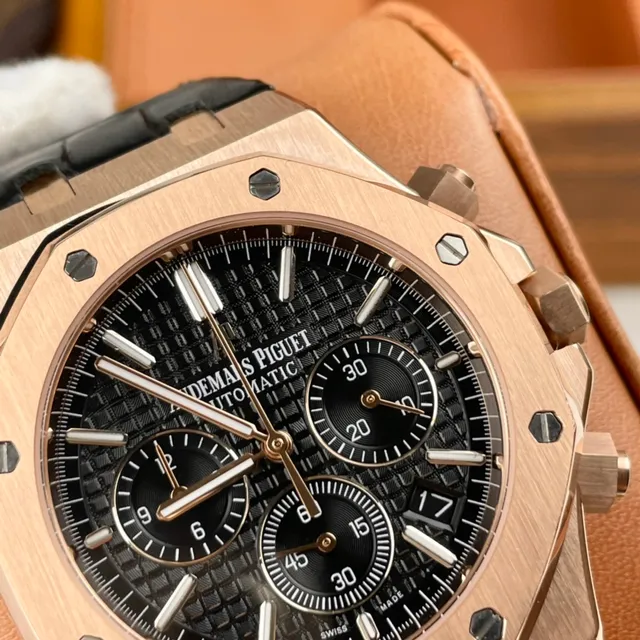 Audemars Piguet Royal Oak Offshore Rose Gold Black Dial Mechanical Watch 7