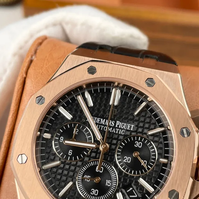 Audemars Piguet Royal Oak Offshore Rose Gold Black Dial Mechanical Watch 8
