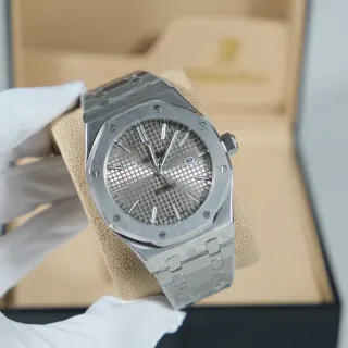 Audemars Piguet Royal Oak Silver Gray Tapisserie Mechanical Watch