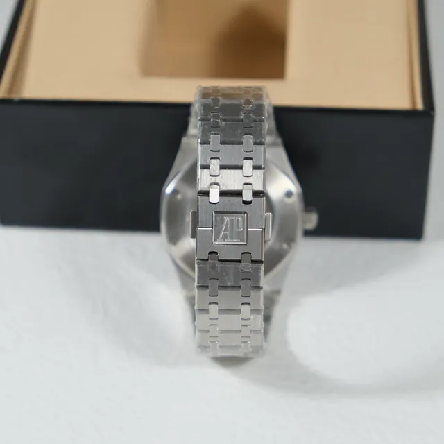 Audemars Piguet Royal Oak Silver Gray Tapisserie Mechanical Watch 5