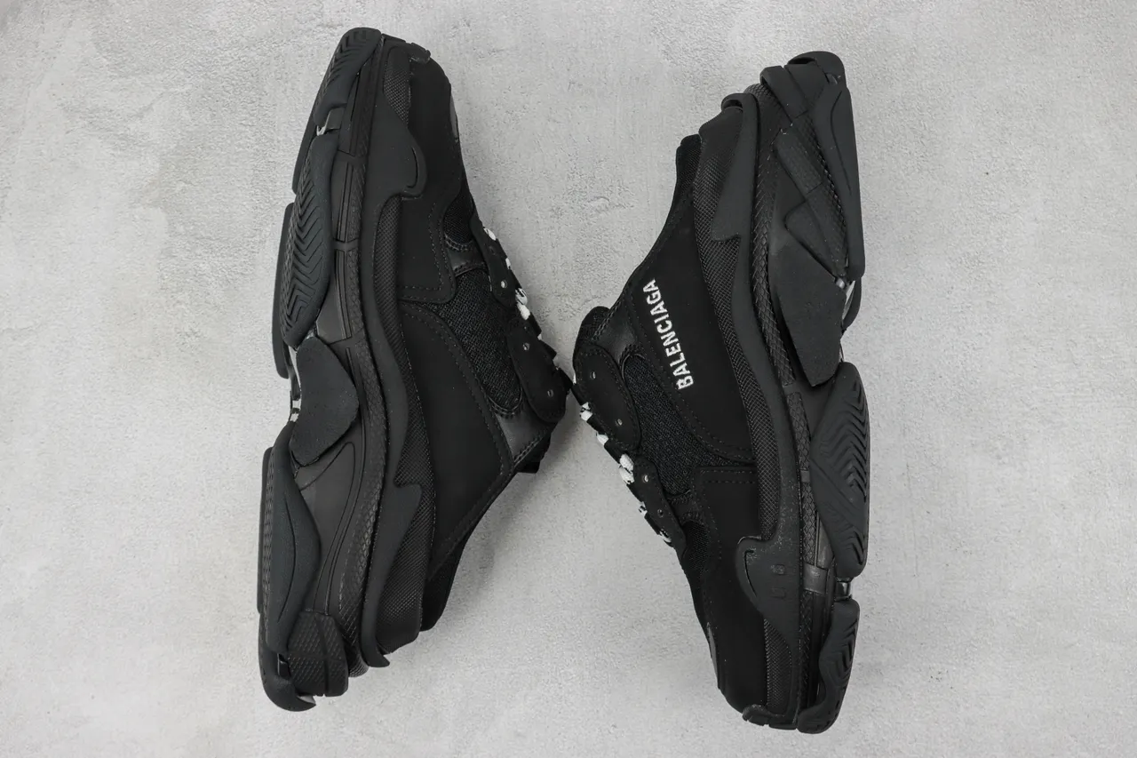 Balenciaga Black White Oversized Sole Slip-On Mule Chunky Sneakers 2