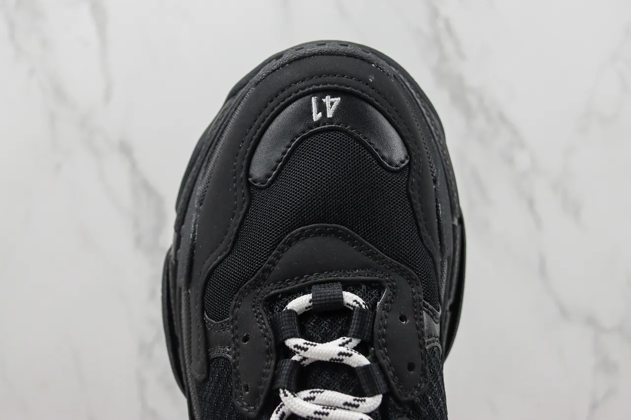 Balenciaga Black White Oversized Sole Slip-On Mule Chunky Sneakers 6