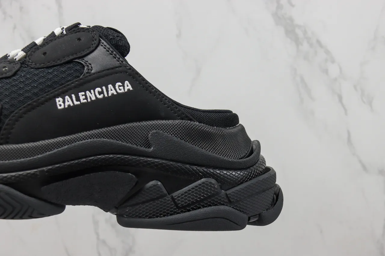 Balenciaga Black White Oversized Sole Slip-On Mule Chunky Sneakers 7
