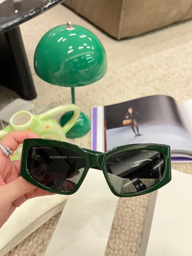 Balenciaga Brown Silver Oversized Rectangular Tortoiseshell Acetate Sunglasses 9