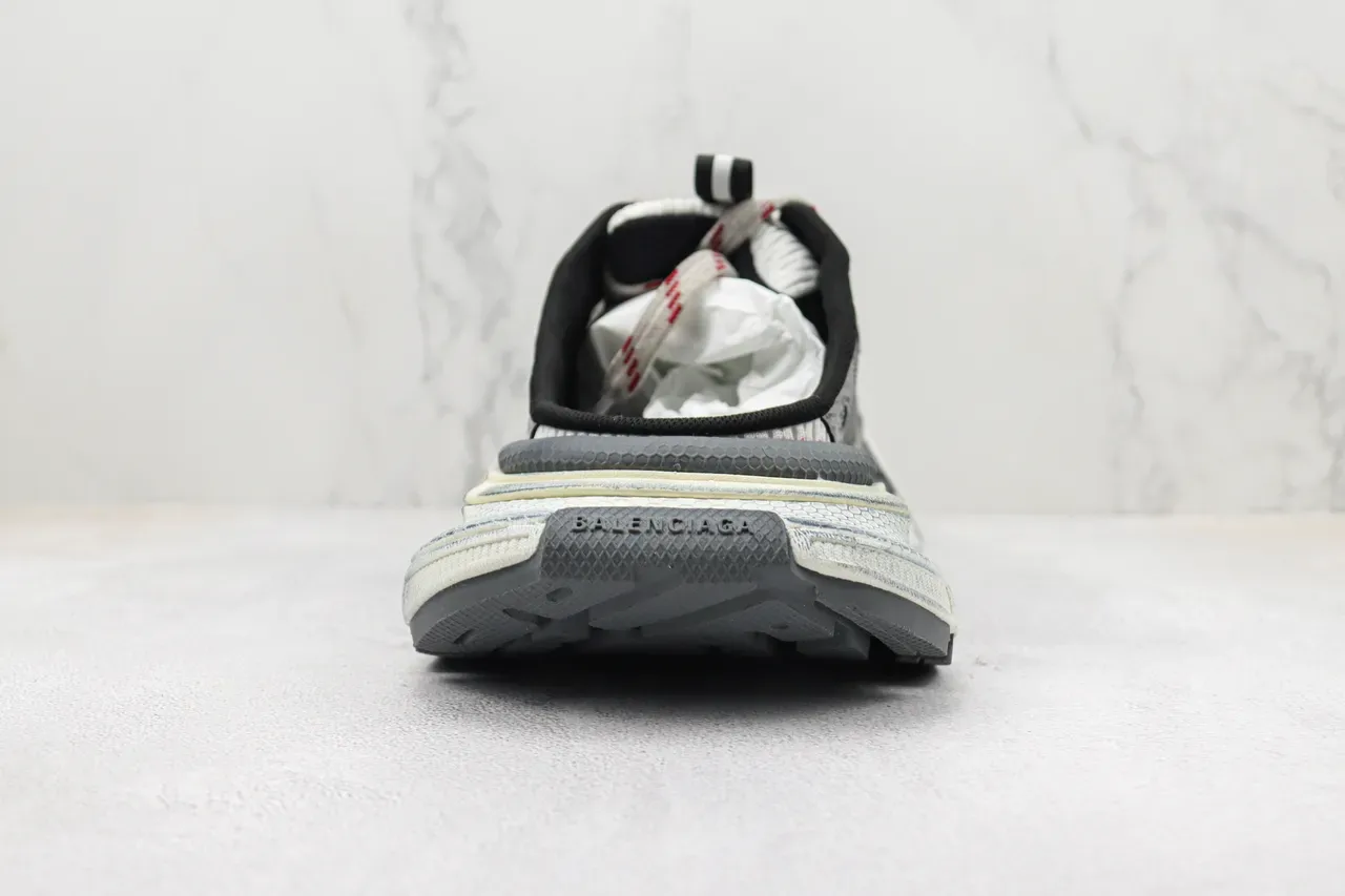 Balenciaga Gris Noir Multi-Couches Synthétique Et Maille Haut Sculpté Segmenté Semelle Sneakers Chunky 9