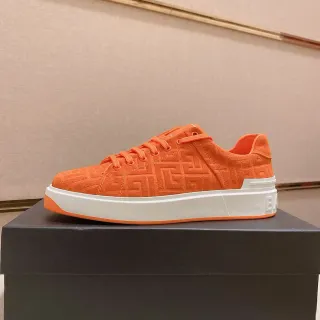 Balenciaga Le City Orange Embossed Platform Lifestyle Sneakers