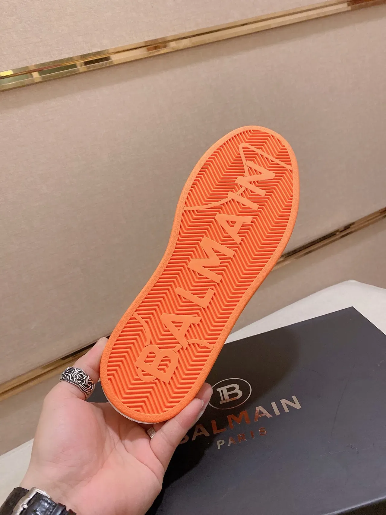 Balenciaga Le City Orange Embossed Platform Lifestyle Sneakers 2