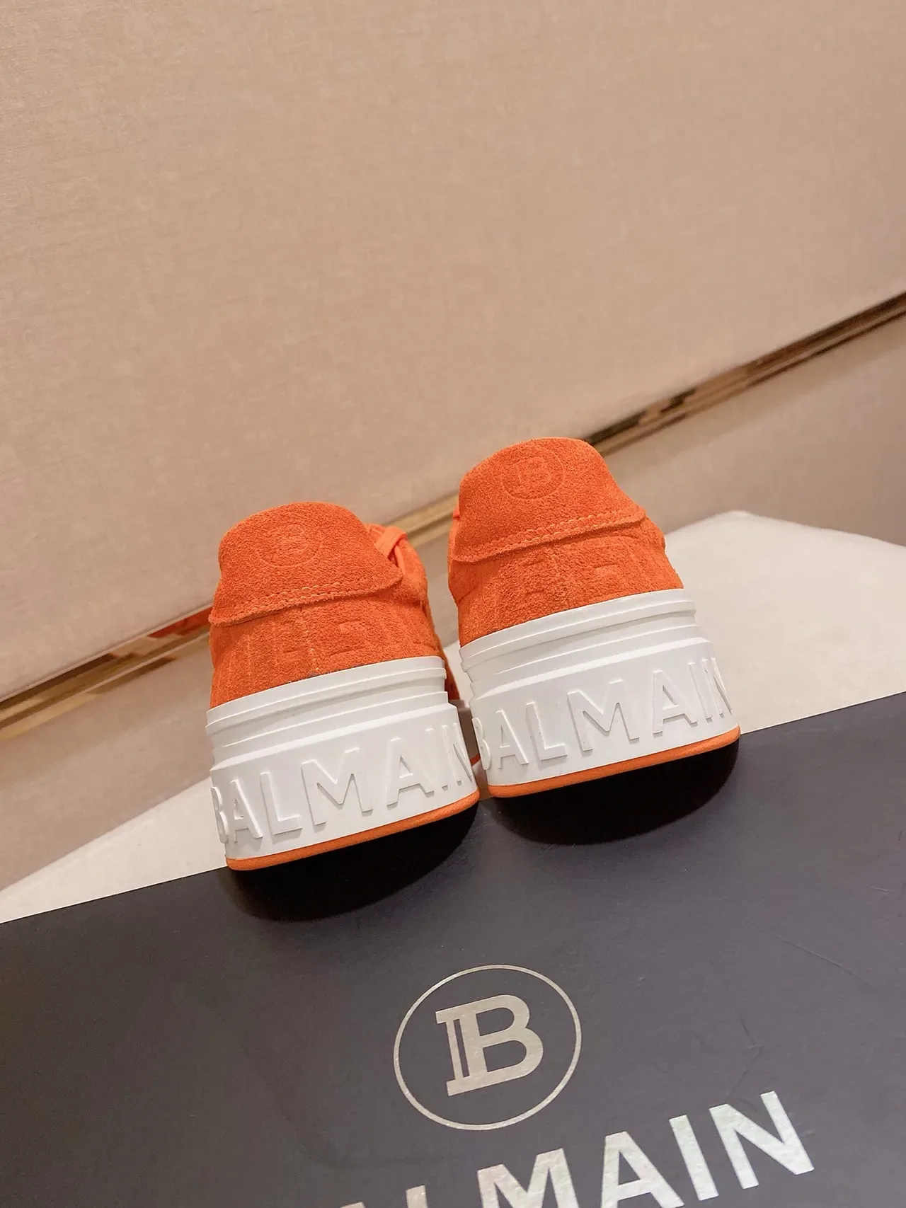 Balenciaga Le City Orange Embossed Platform Lifestyle Sneakers 3