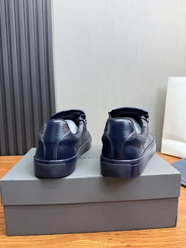 Balenciaga Navy Leather Upper Metal Eyelet Hardware Lifestyle Sneakers 6