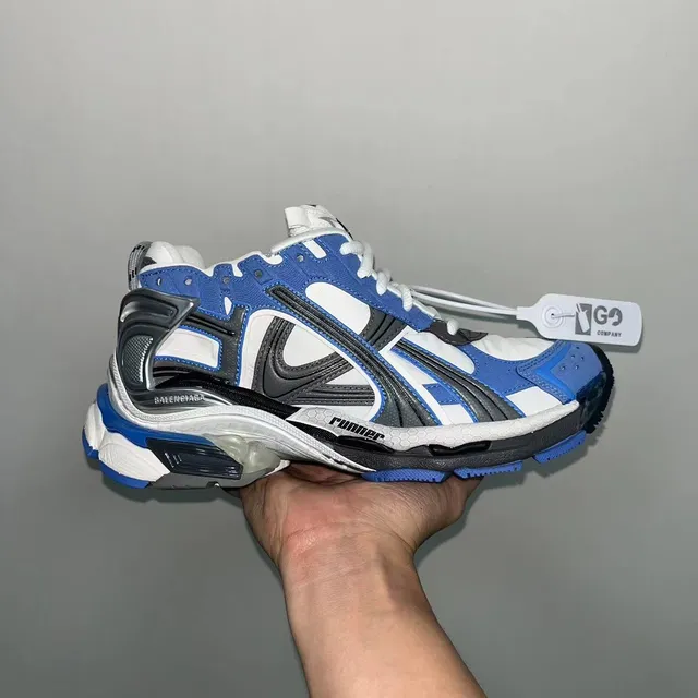 Balenciaga Runner Blue White Black Chunky Sneakers 5