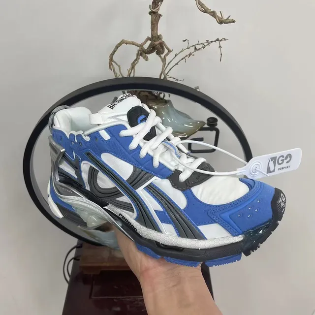 Balenciaga Runner Blue White Black Chunky Sneakers 9