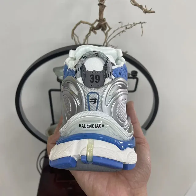Balenciaga Runner Blue White Black Chunky Sneakers 10
