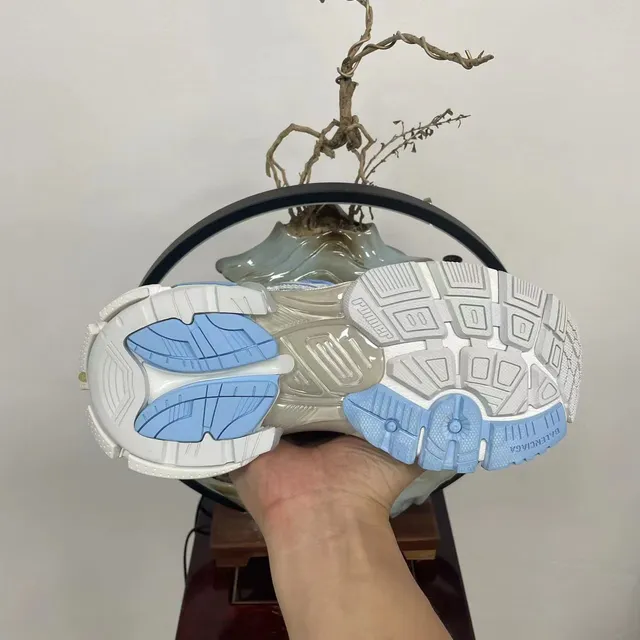 Balenciaga Runner Light Blue and White Chunky Sneakers 8