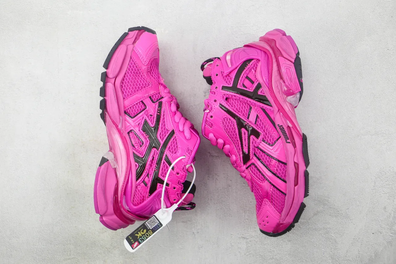 Balenciaga Runner Pink and Black Chunky Sneakers 2
