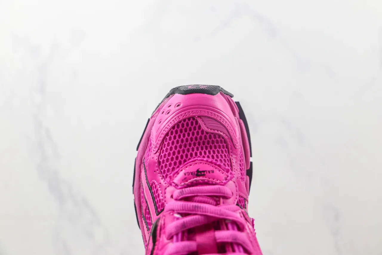 Balenciaga Runner Pink and Black Chunky Sneakers 6