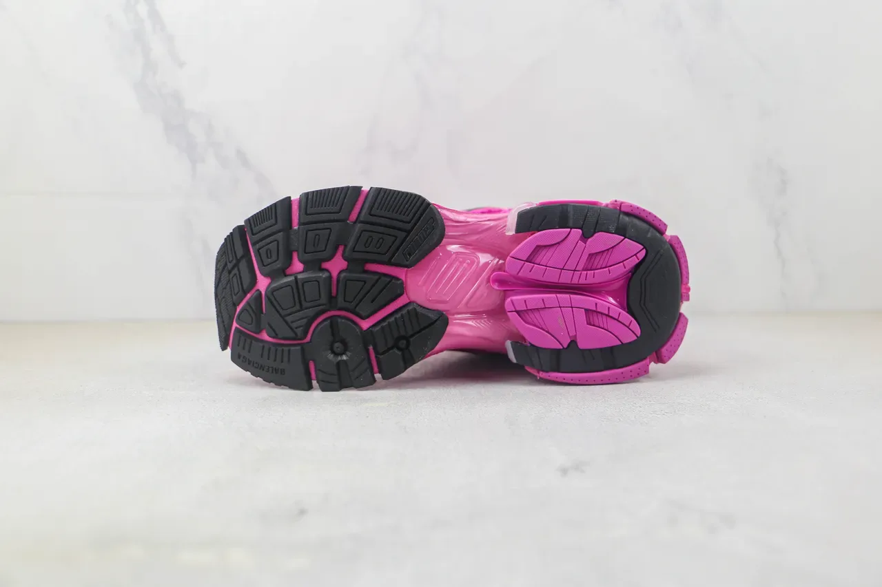 Balenciaga Runner Pink and Black Chunky Sneakers 8