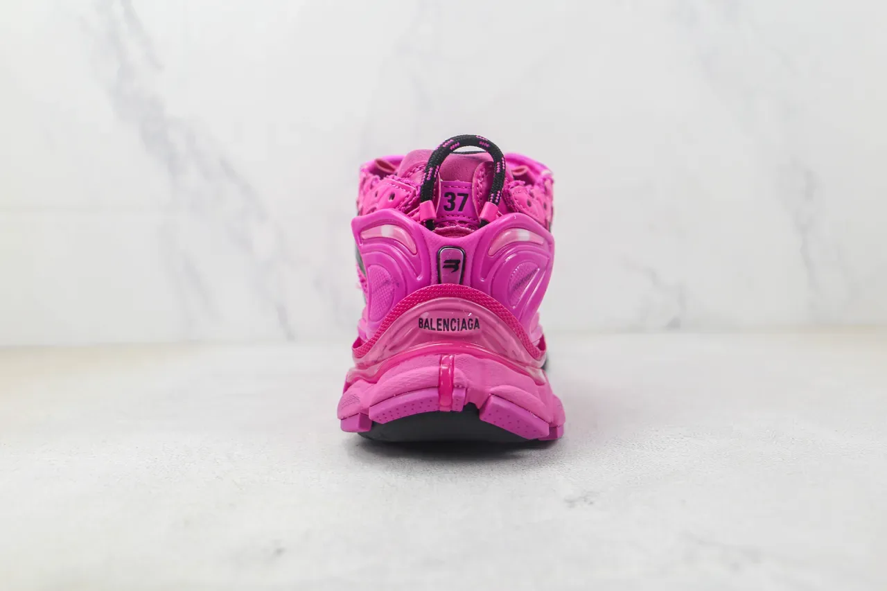 Balenciaga Runner Pink and Black Chunky Sneakers 9