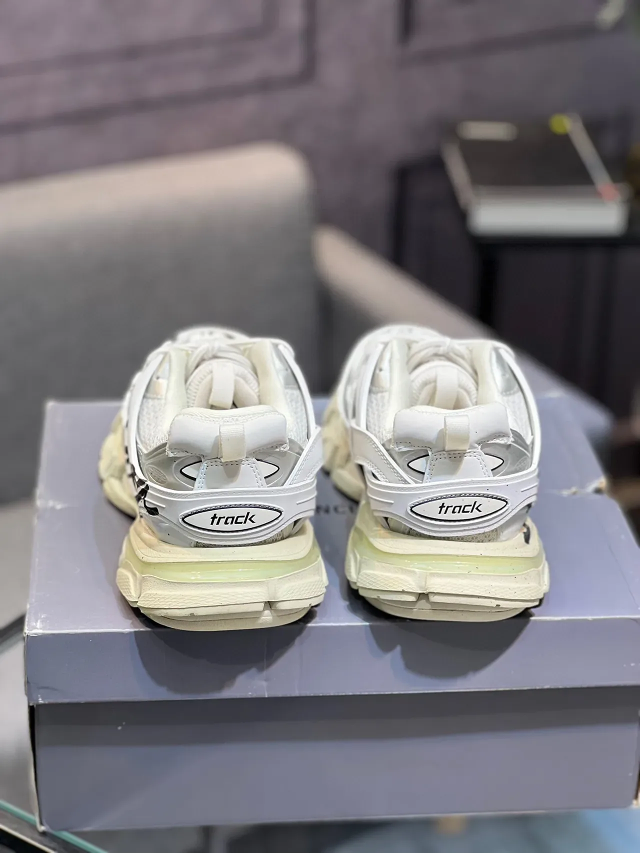 Balenciaga Runner Script Logo White Chunky Sneakers 8