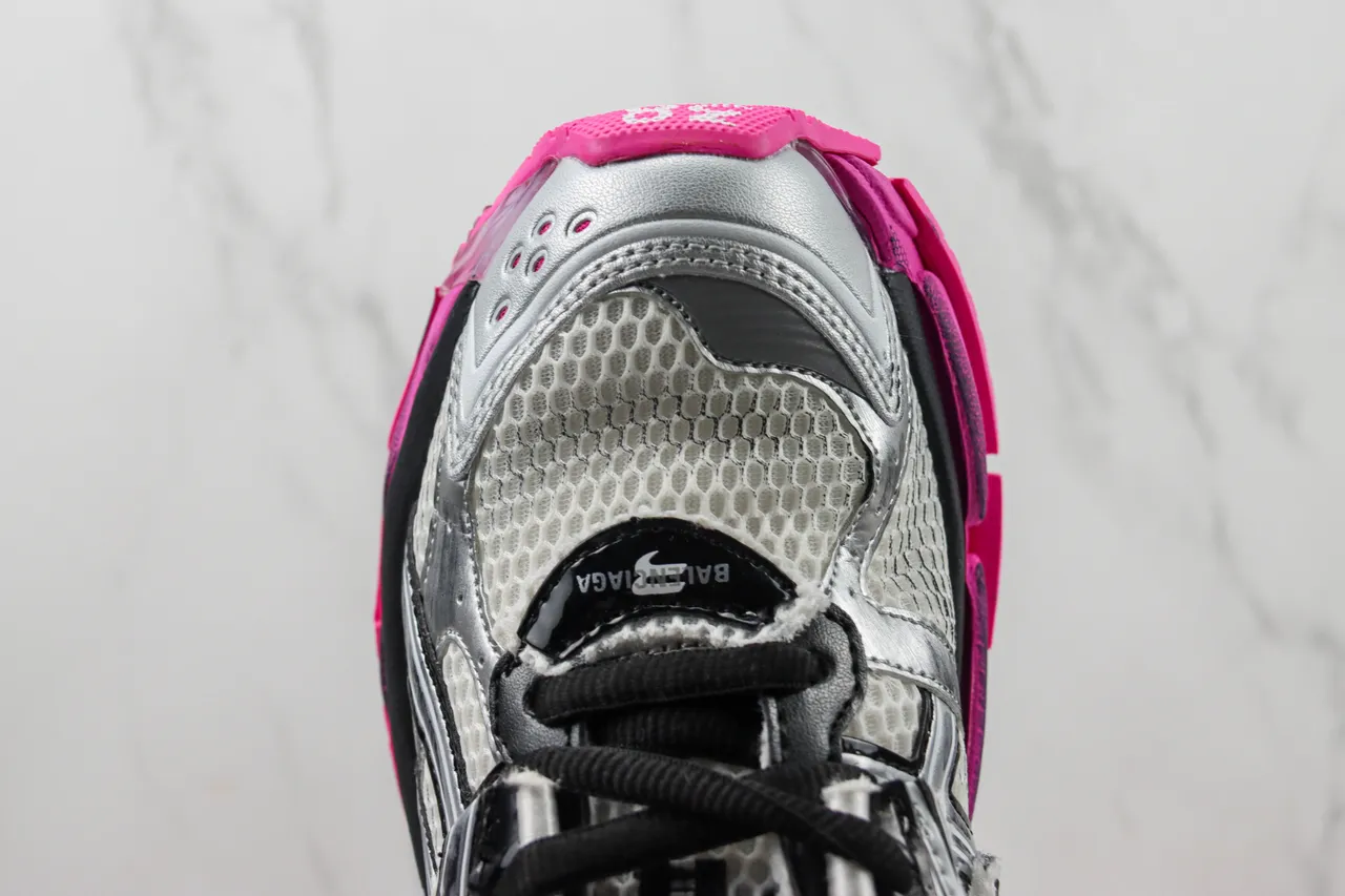 Balenciaga Runner Silver White Black Pink Chunky Sneakers 6