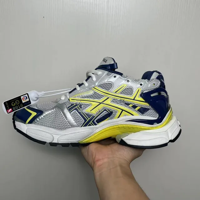 Balenciaga Runner Silver Yellow Navy Chunky Sneakers 3