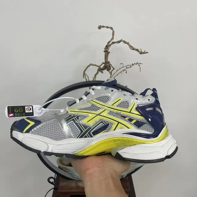 Balenciaga Runner Silver Yellow Navy Chunky Sneakers 4