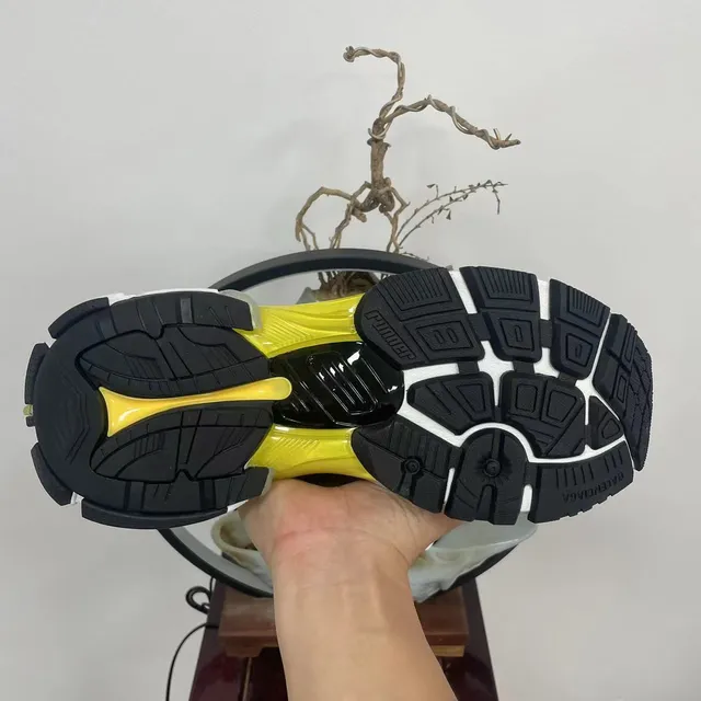 Balenciaga Runner Silver Yellow Navy Chunky Sneakers 8