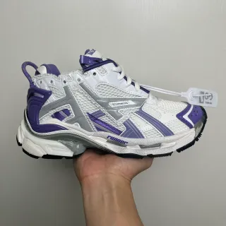 Balenciaga Runner حذاء رياضي أبيض بنفسجي رمادي سميك