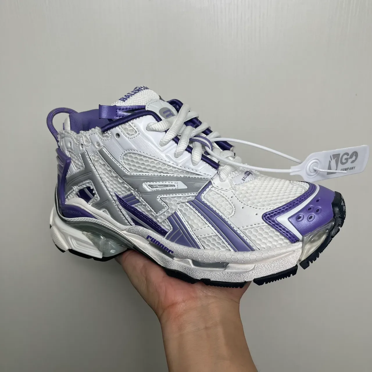 Balenciaga Runner chaussures chunky blanches violettes grises 2
