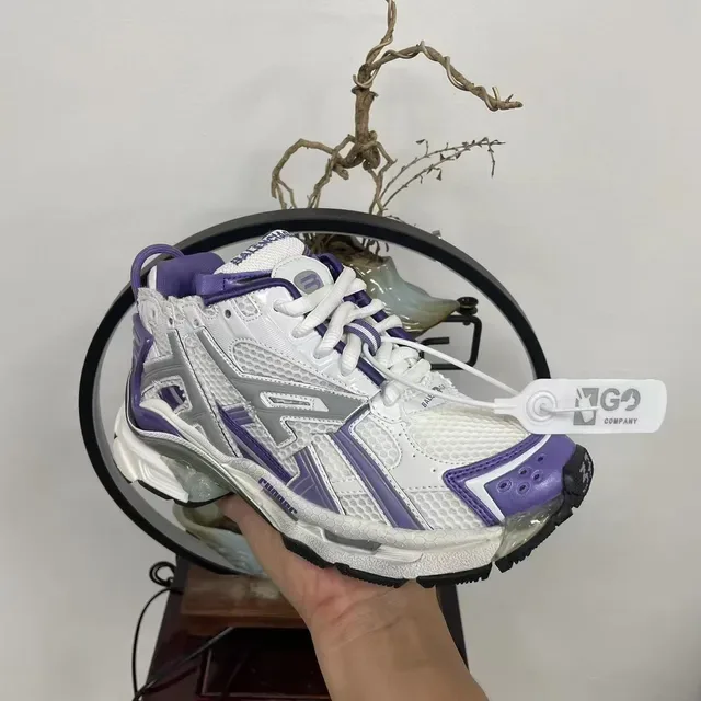 Balenciaga Runner chaussures chunky blanches violettes grises 7