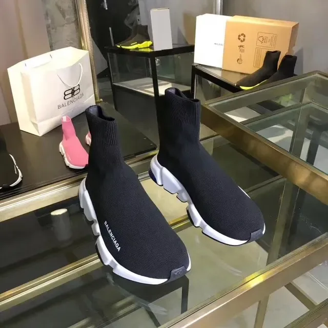 Balenciaga Speed Trainer سنيكرز أسلوب الحياة أسود وأزرق 5